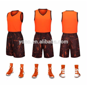 Großhandel orange Basketball Uniformen Design